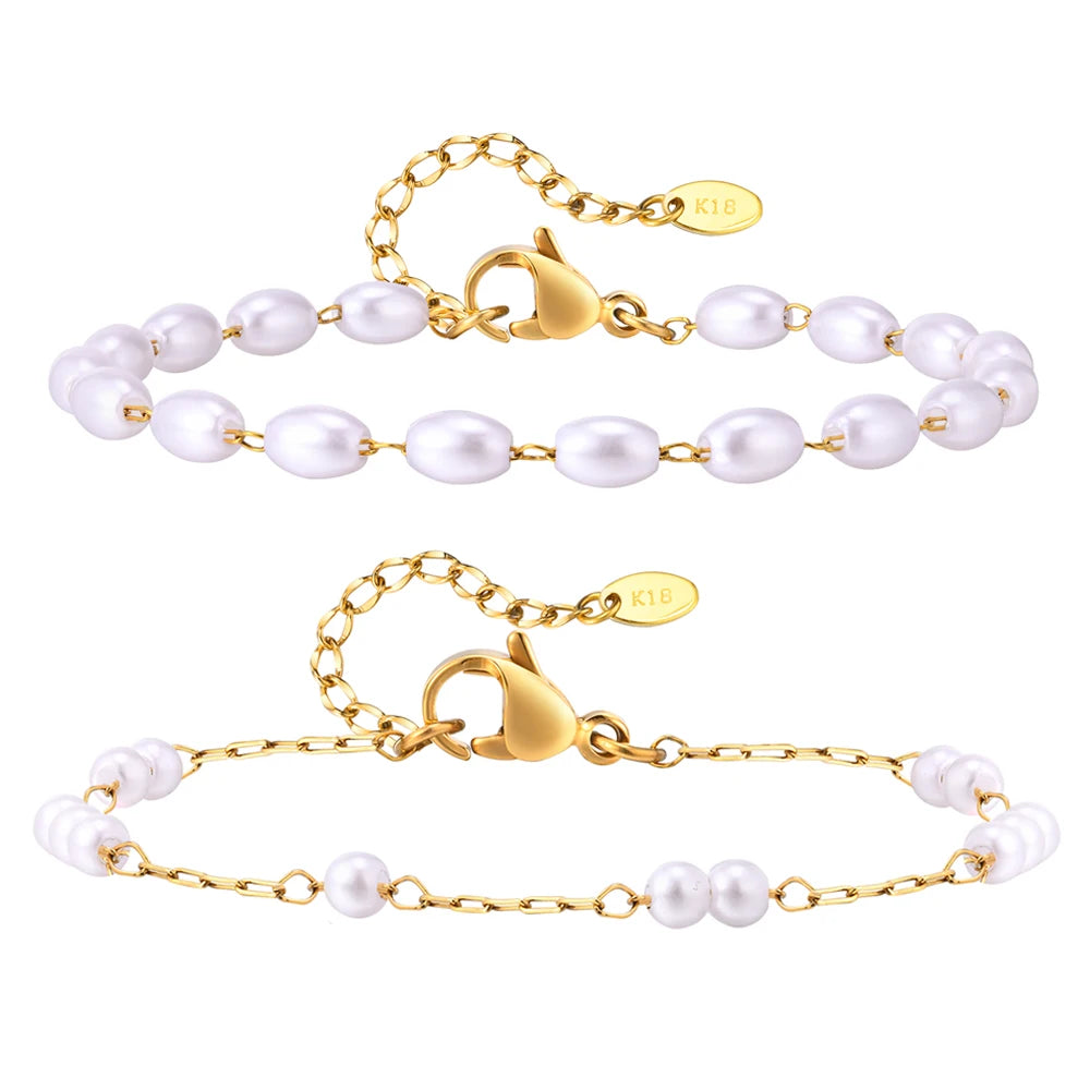 Bracelet Perle en Acier Inoxydable Meaeguet