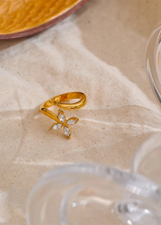 Bague Dorée Géométrique – Minimalisme Éclat Assuré