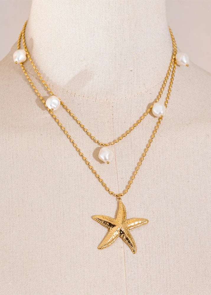 Collier Pendentif Femme en Perle Simulée