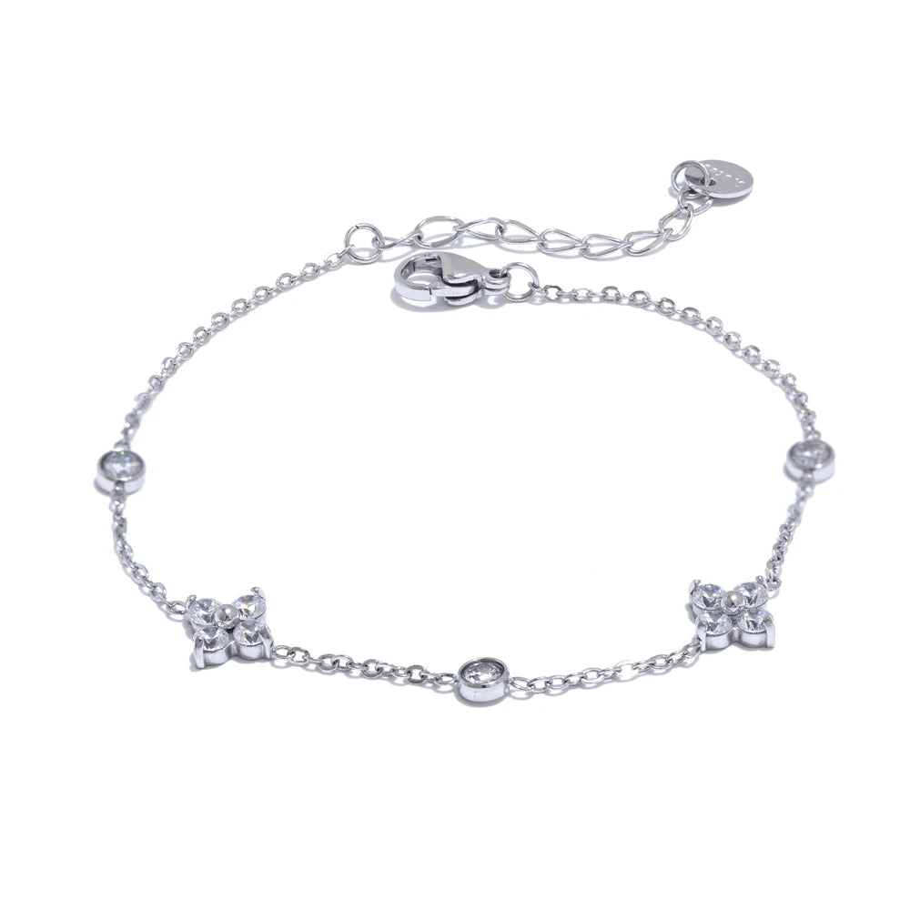 Bracelet Charme Doré Zircon – Finition Or Véritable