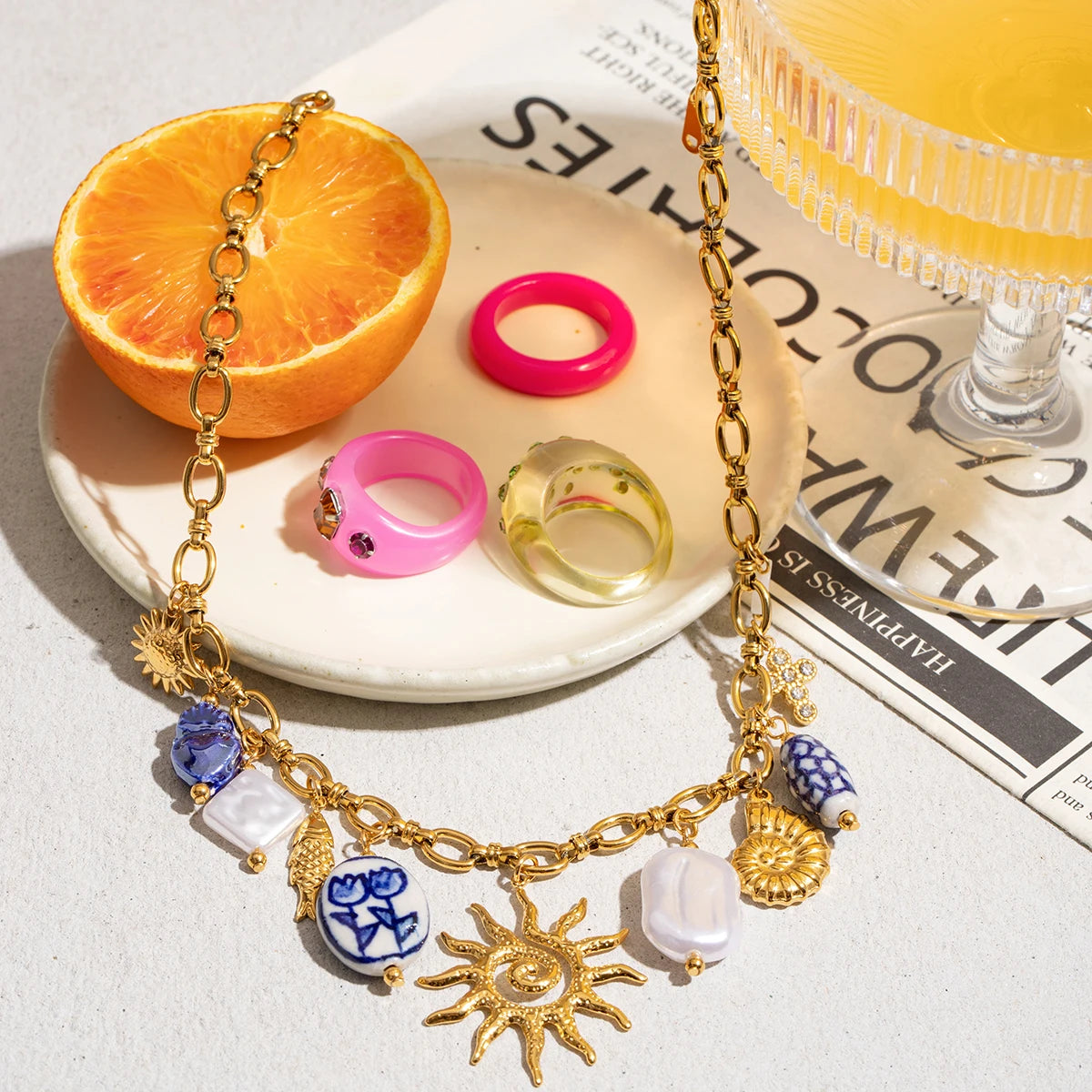 Collier Géométrique Doré – Élégance Moderne & Finition Luxe