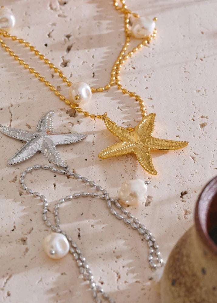 Collier Pendentif Femme en Perle Simulée