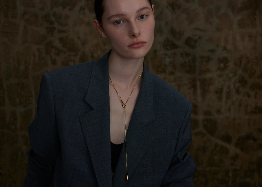 Collier Géométrique – Finition Or Véritable