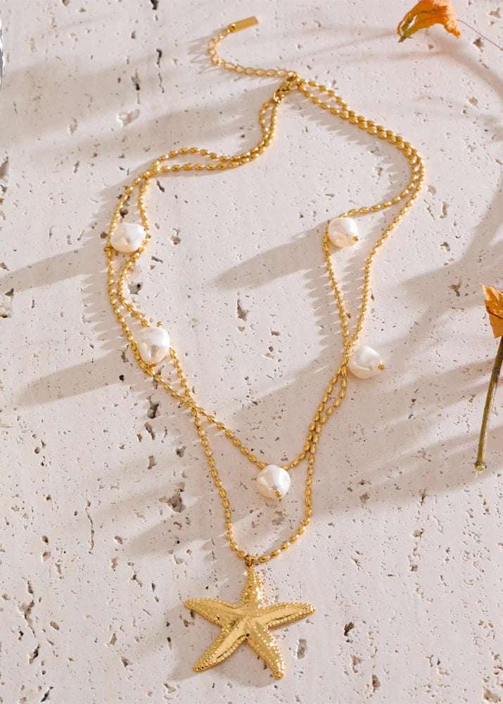 Collier Pendentif Femme en Perle Simulée