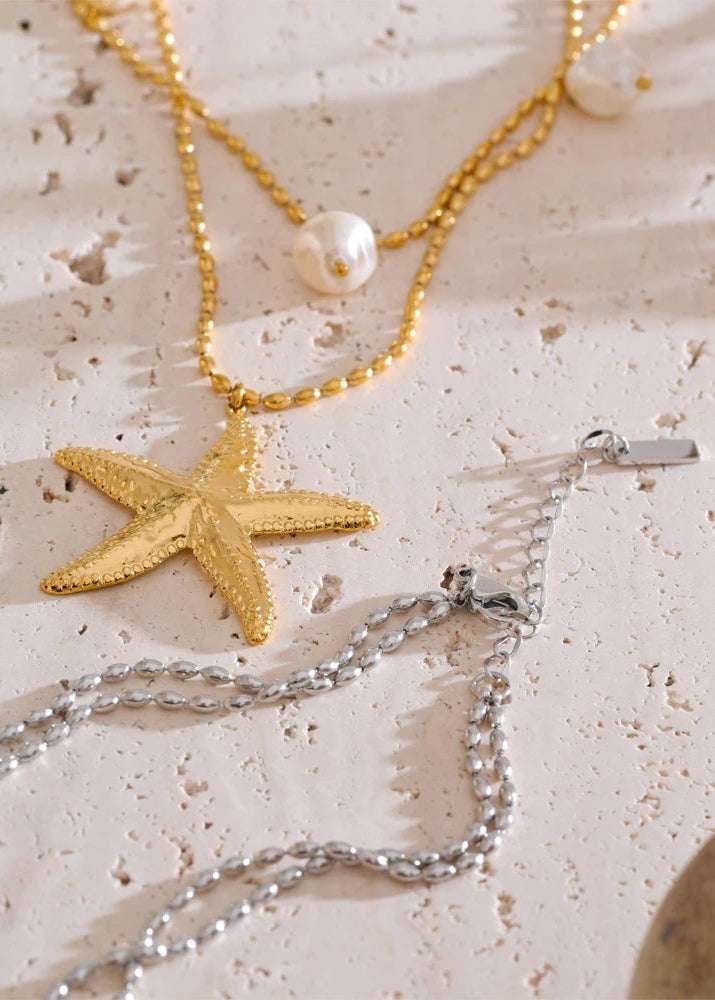 Collier Pendentif Femme en Perle Simulée