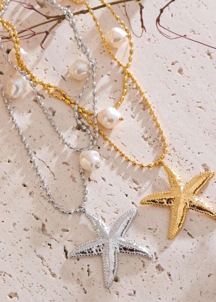 Collier Pendentif Femme en Perle Simulée